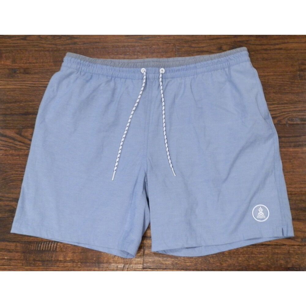 Chubbies Dusty Blue Horizons 7" Inseam Lined Swim Trunks Mens XXL